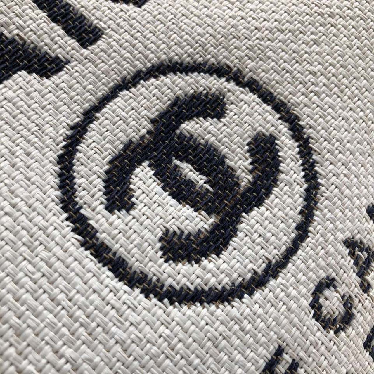 Chanel Deauville Tote 38cm Twill Canvas Bag Fall/Winter Collection White/Black