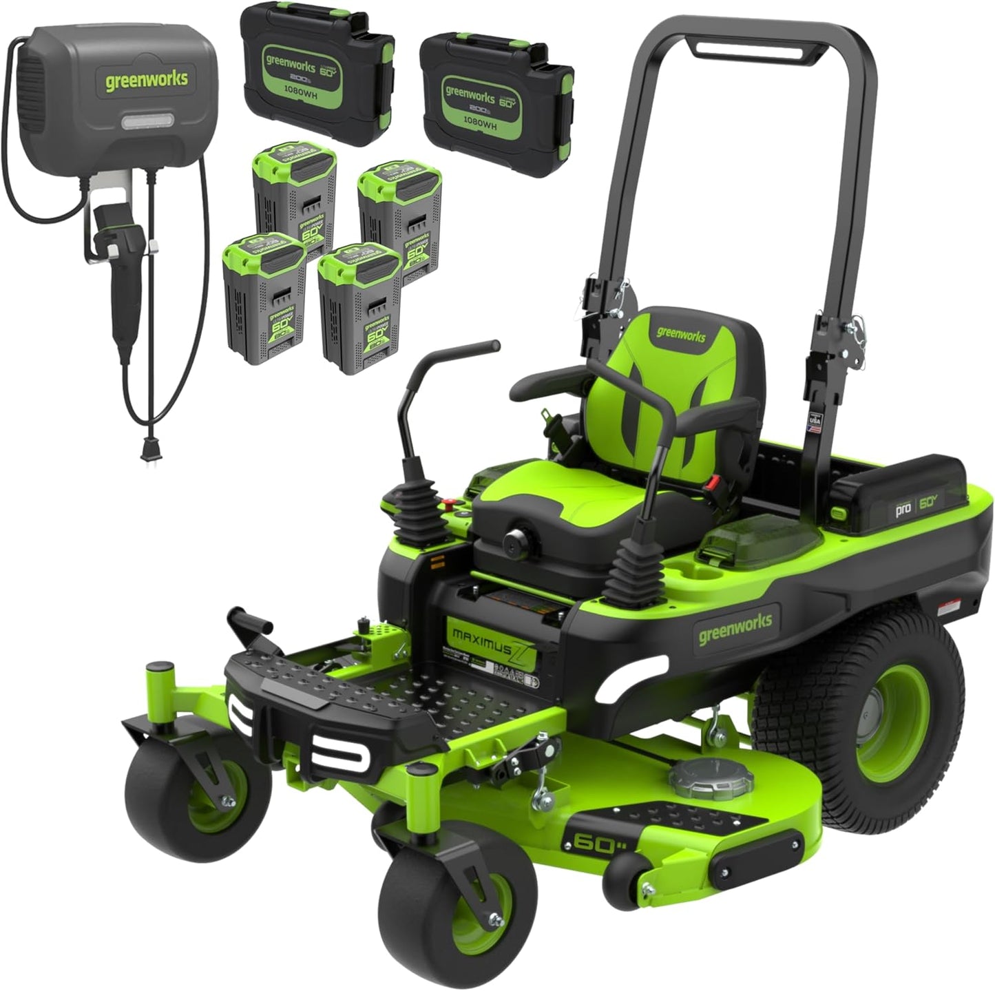 Greenworks 60V 30-Inch Riding Lawn Mower with Batteries & Charger