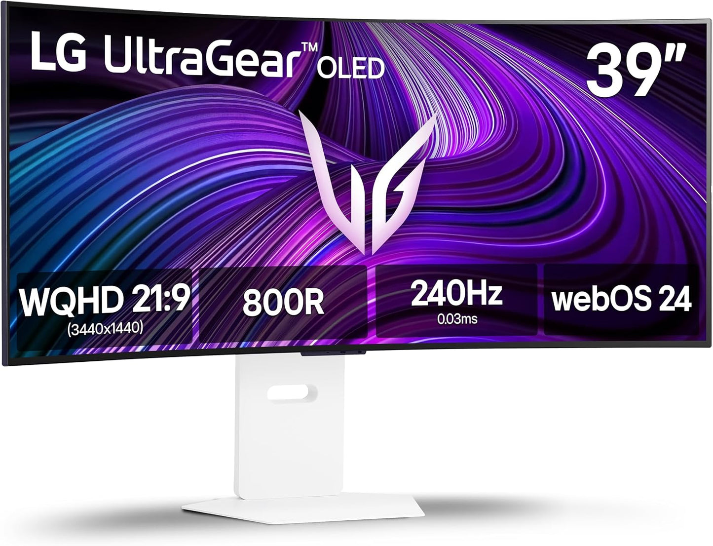 LG UltraGear 45" 5K2K OLED Curved Gaming Monitor, 165Hz