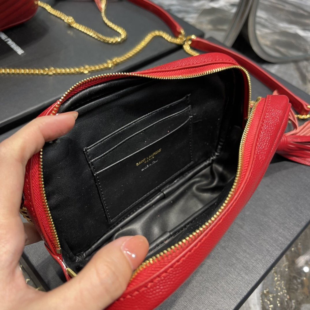Saint Laurent Lou Mini Bag With Gold Hardware 18cm