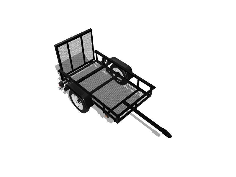 Carry-On Trailer 4-ft x 7-ft Steel Mesh Utility Trailer
