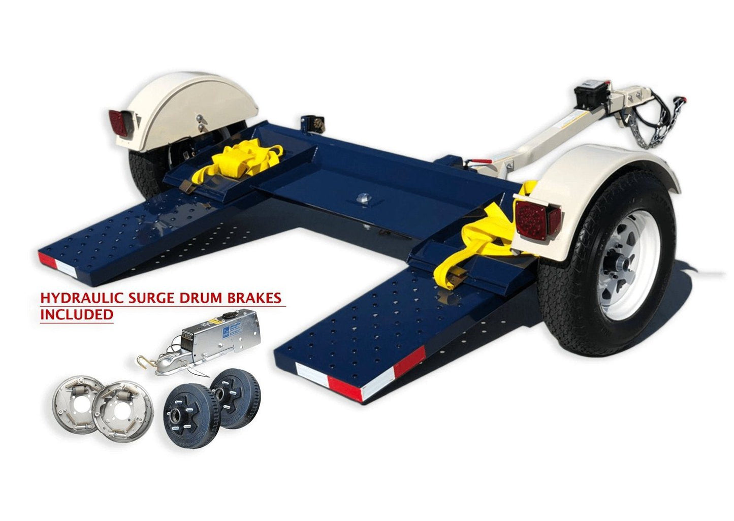 Hydraulic Brake Tow Dolly Rugged Vehicle Transport