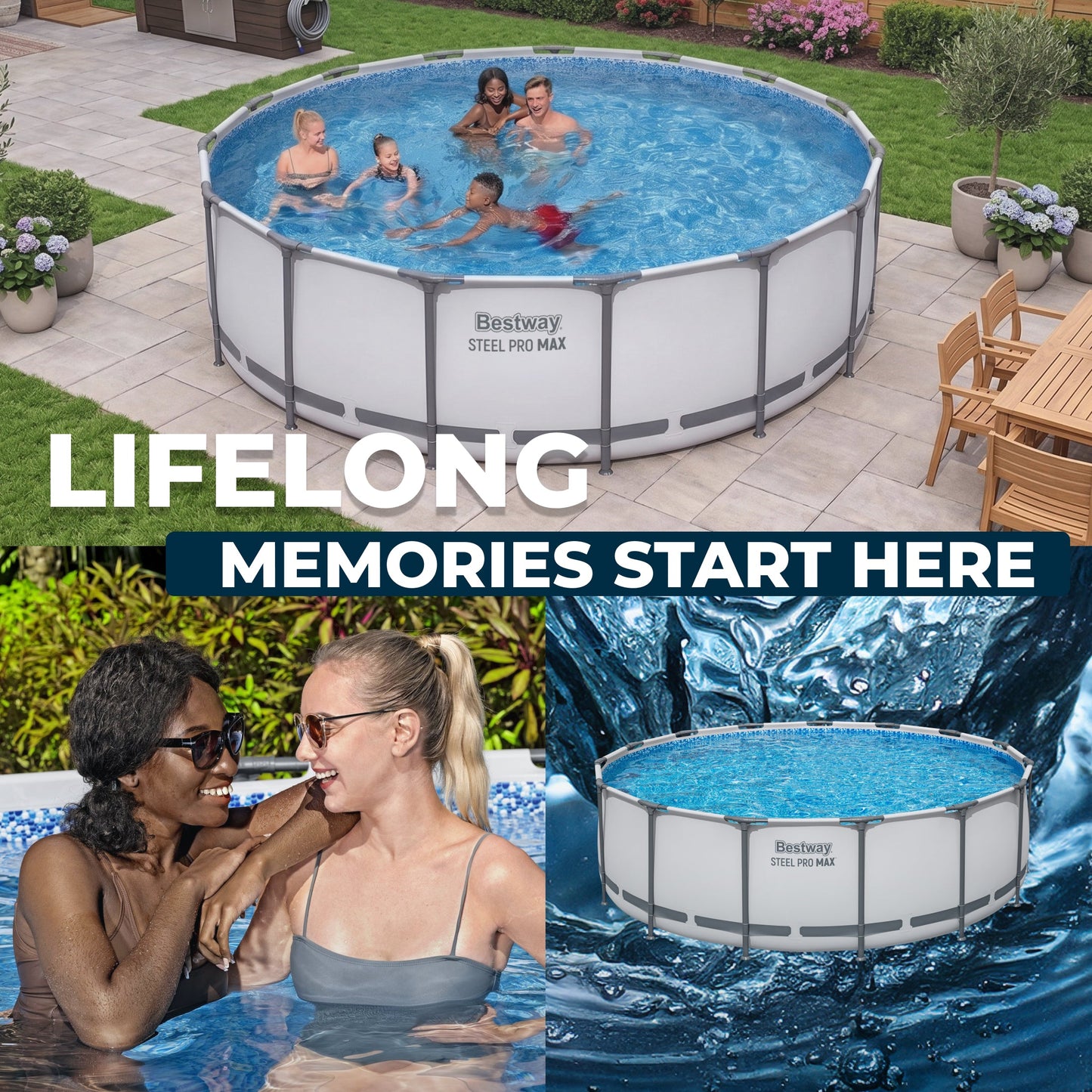Bestway Steel Pro MAX 15' x 48" Above Ground Pool Set