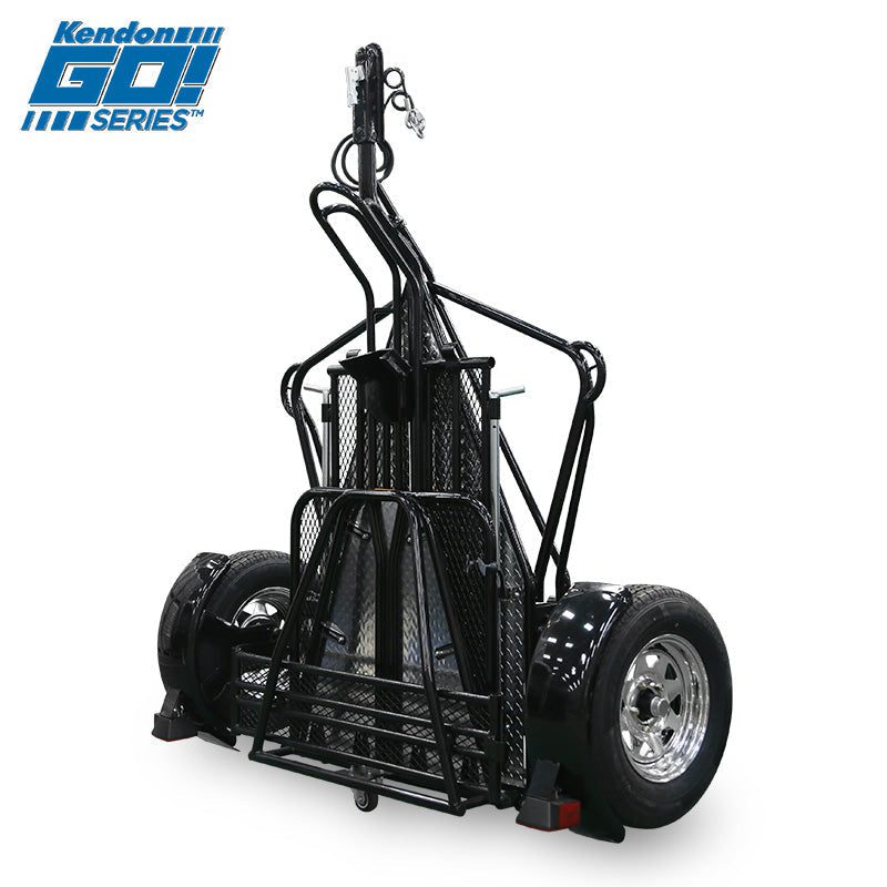 Folding Single-Rail Motorcycle Trailer with Ride-On Ramp