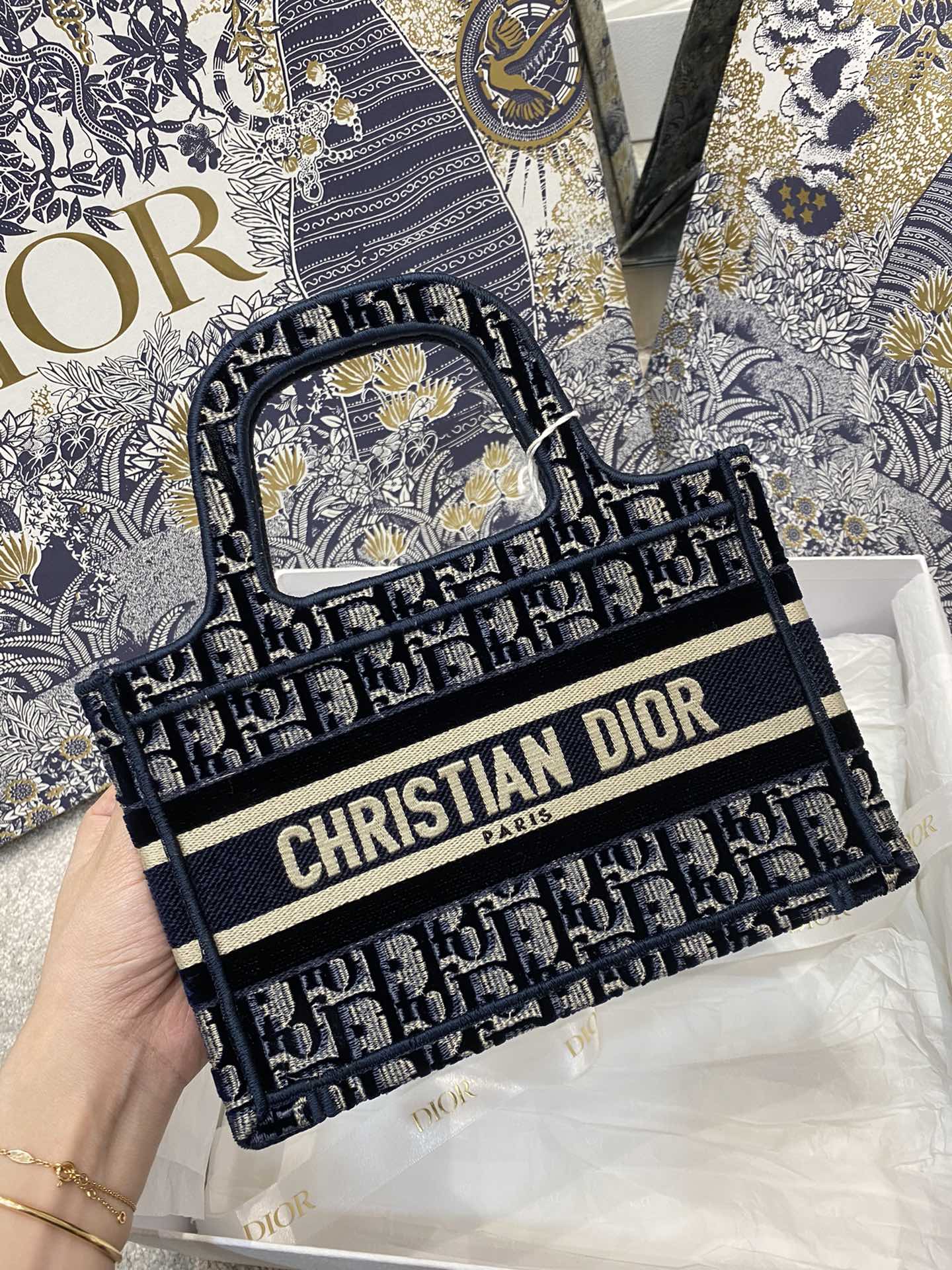 Christian Dior Black Medium Handle Bag 23cm