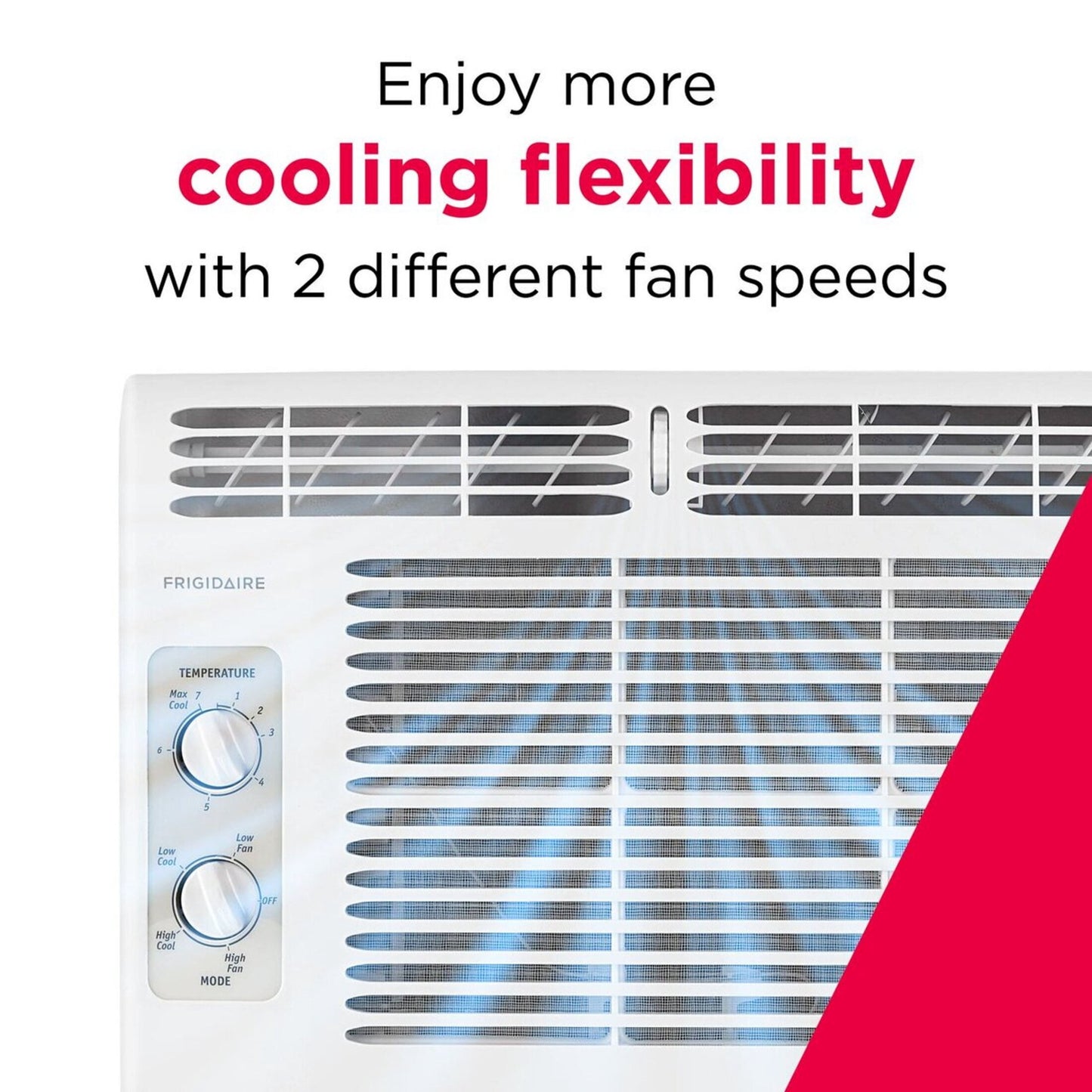 Frigidaire 5,000 BTU Window Air Conditioner for Small Rooms, Dial Controls, Quiet Efficient Cooling, Easy Installation