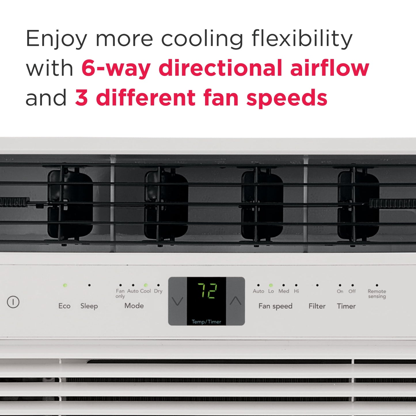 Frigidaire 6,000 BTU Window Air Conditioner, 250 Sq. Ft., 3-Speeds, White, FHWC063TC1