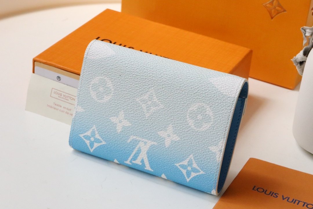 Louis Vuitton Vitorine Wallet 12cm Blue