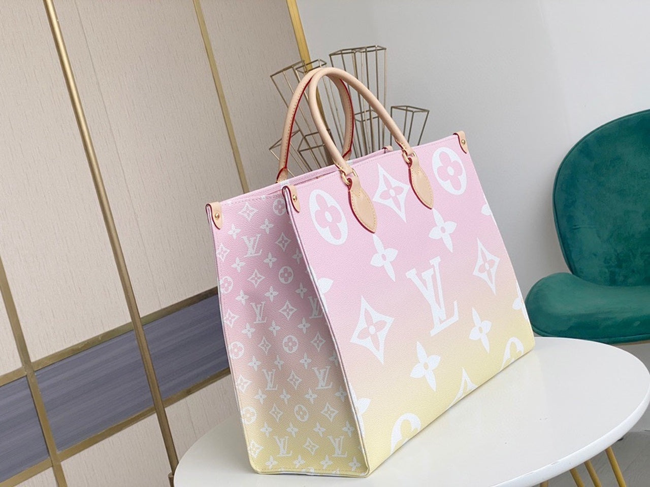 Louis Vuitton OnTheGo GM Bag 42cm Monogram Canvas Spring/Summer Collection M57641, Light Pink