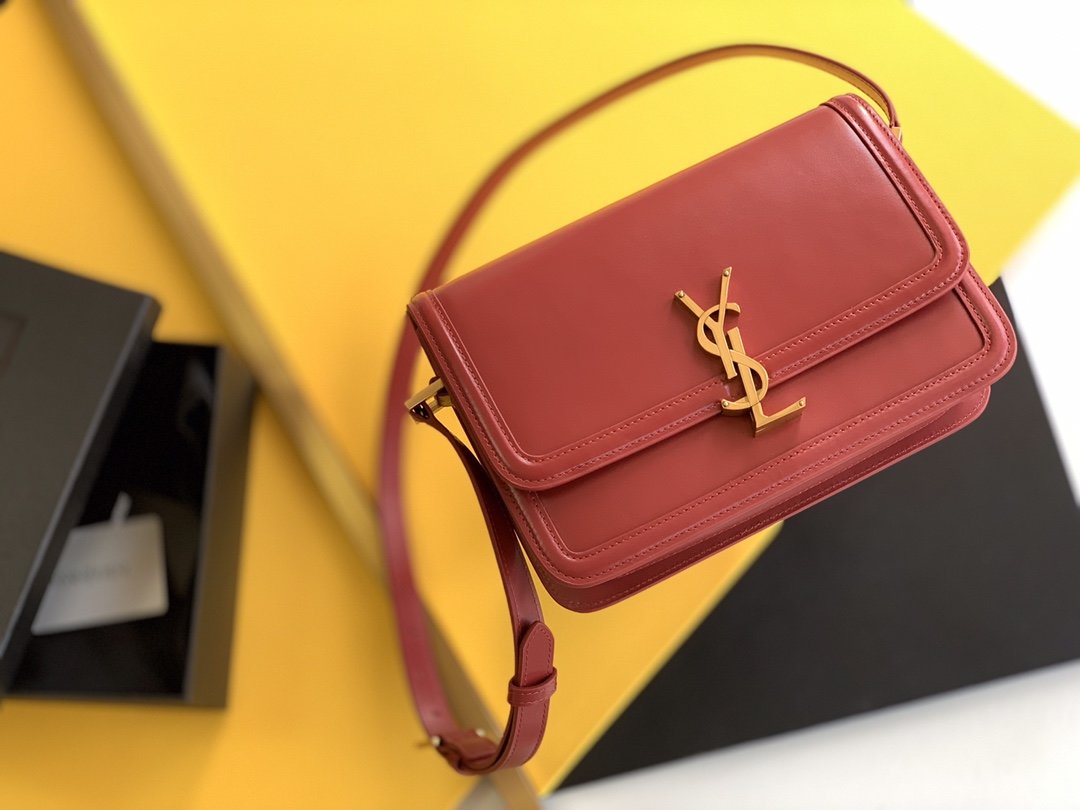 Saint Laurent Solferino Medium Satchel With Gold Hardware 23cm