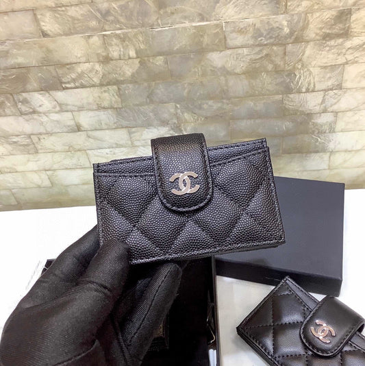 CO-CO Chanel Card Holder With Silver Hardware 10cm