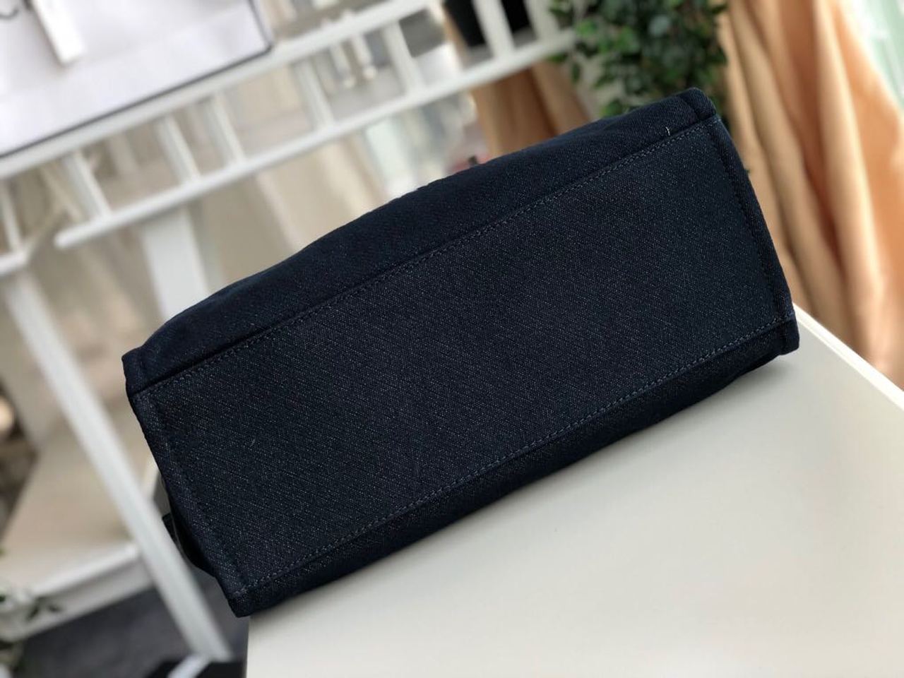 Chanel Deauville Tote 38cm Denim Canvas Bag Fall/Winter Collection Dark Blue