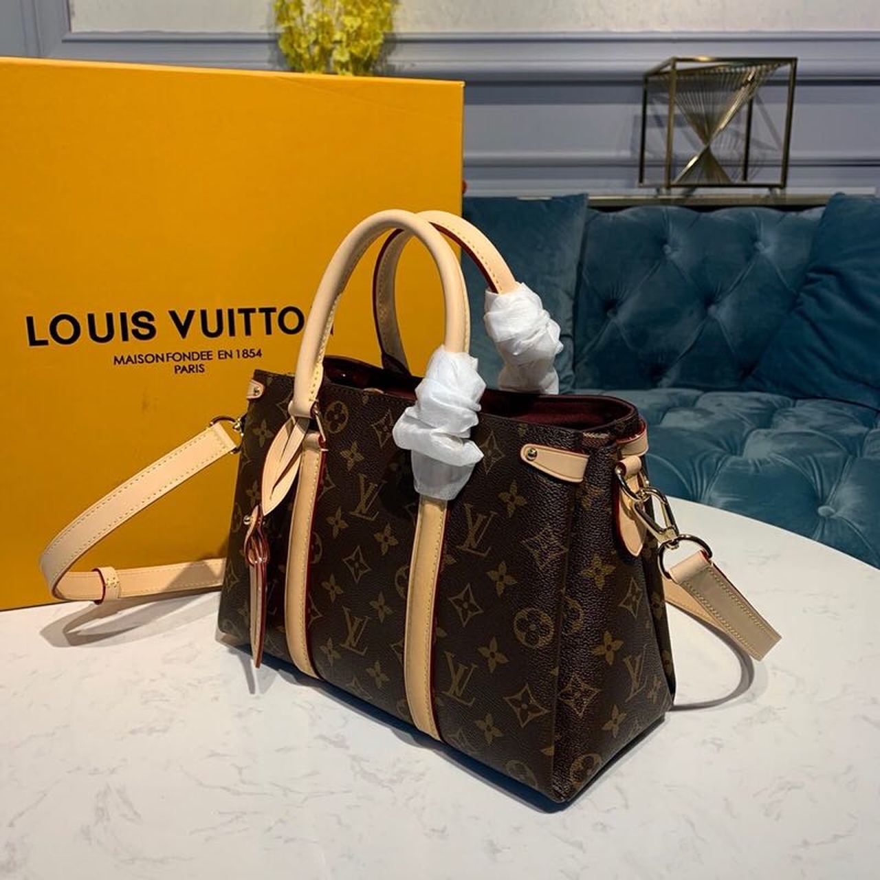 Christian Dior Blue Handle Bag 24cm