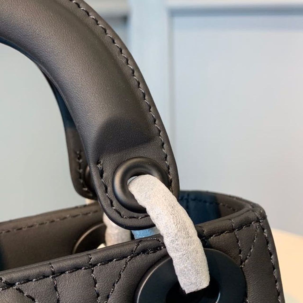 Christian Dior Mini Lady Dior Bag 18cm with Chain Matte Hardware Lambskin Leather Spring/Summer Collection Black