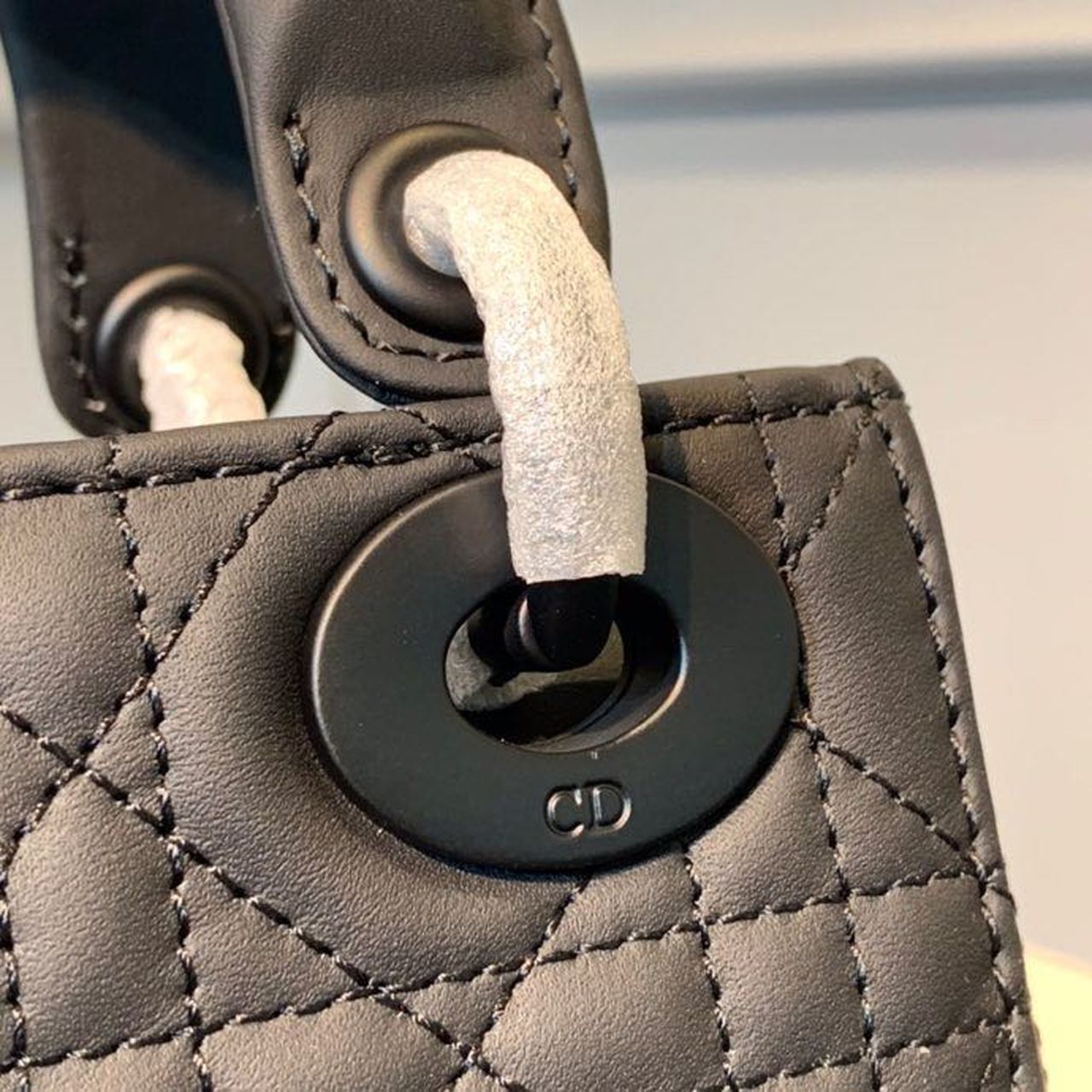 Christian Dior Mini Lady Dior Bag 18cm with Chain Matte Hardware Lambskin Leather Spring/Summer Collection Black