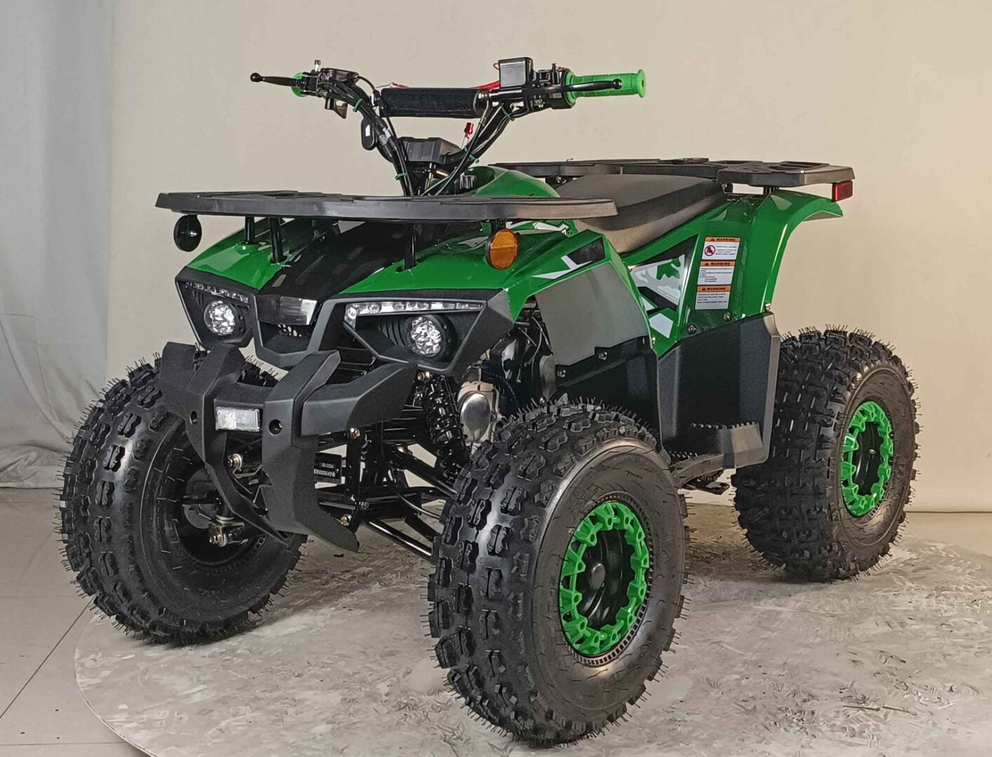 HHH 125cc ATV Quad 125cc ATV with Reverse, LED Lights, Big Wide Tires with Matching Rims 4 Wheeler-Red
