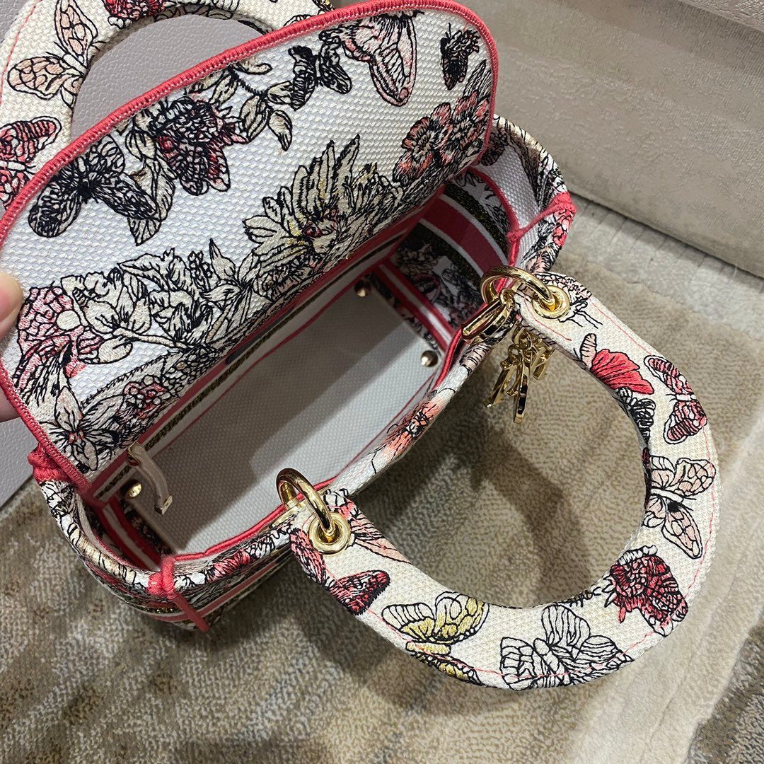 Christian Dior Medium Lady D-Lite Bag 24cm Red