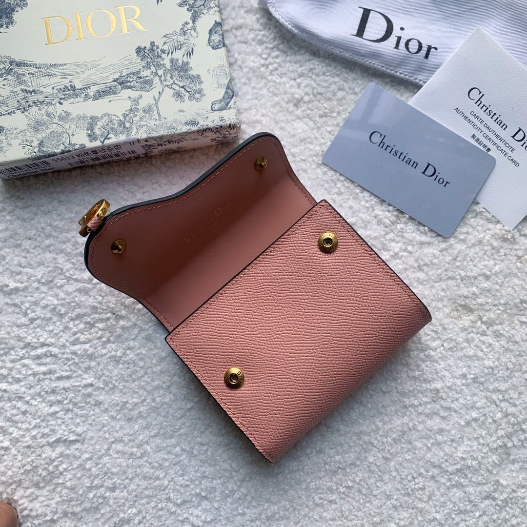 Christian Dior Saddle Lotus Pink Wallet 11cm
