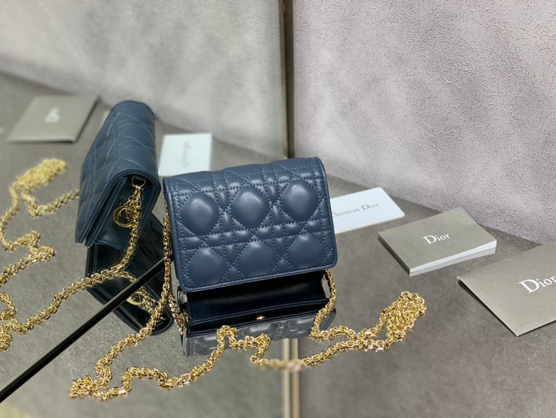 Christian Dior Blue Crossbody Bag 14cm