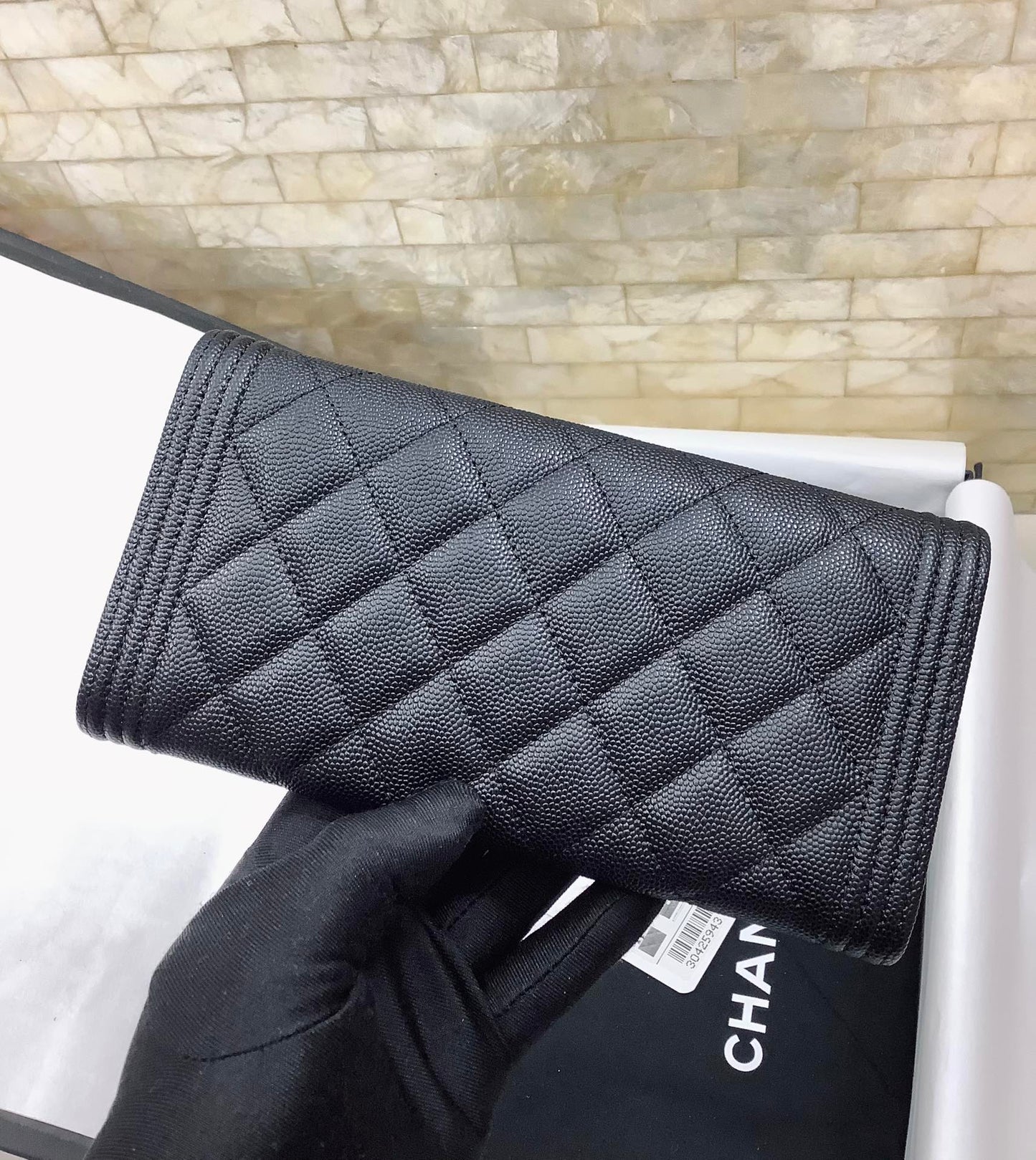 CO-CO Chanel Long Flap Wallet With Silver Hardware 20cm