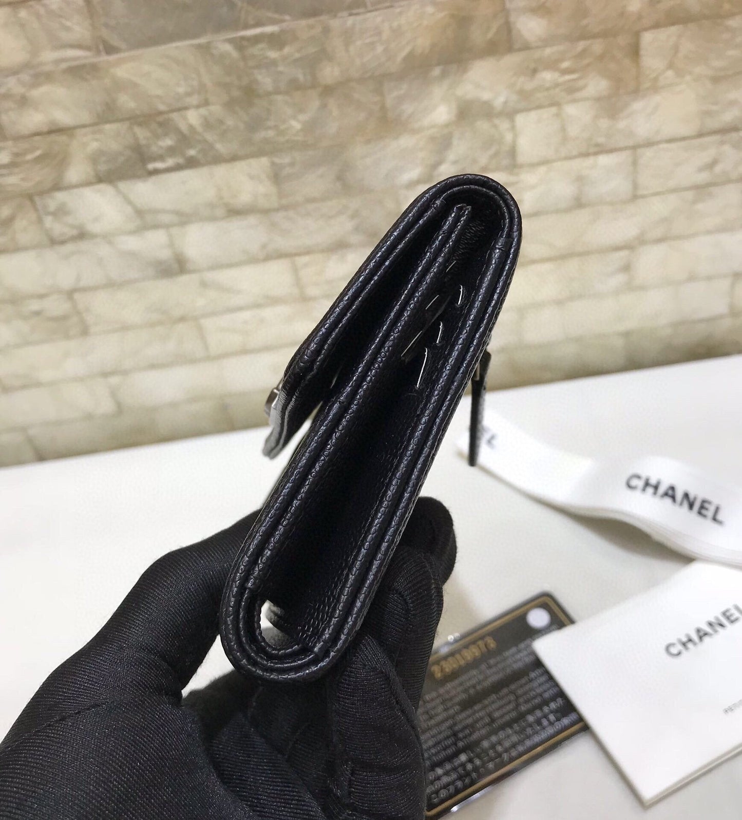 CO-CO Chanel Boy Wallet With Silver Hardware 11cm