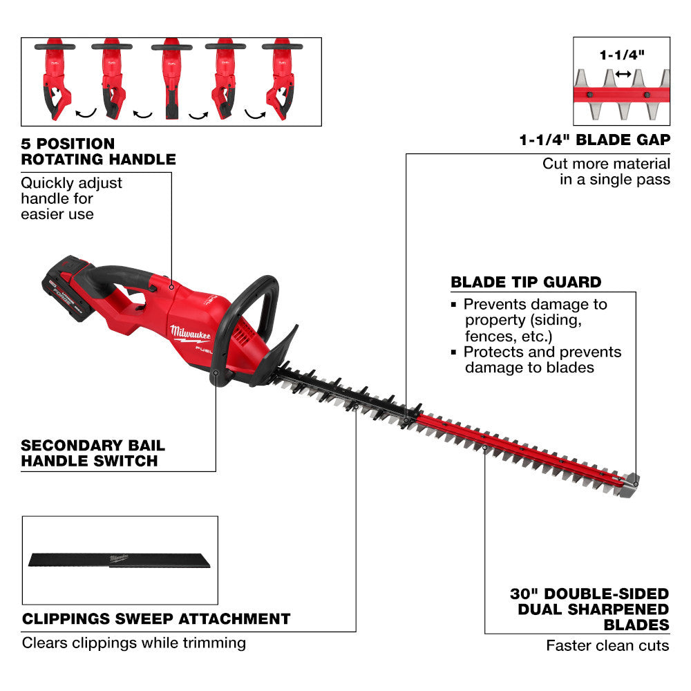 Milwaukee M18 FUEL™ 30" Hedge Trimmer Kit (3034-21)