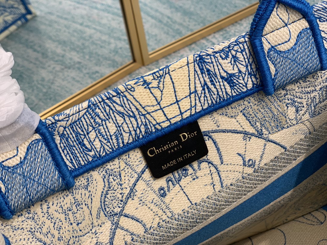 Christian Dior Book Tote 37cm Blue