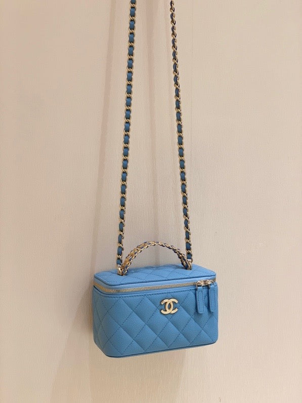 Chanel Small Vanity Bag 17cm Blue