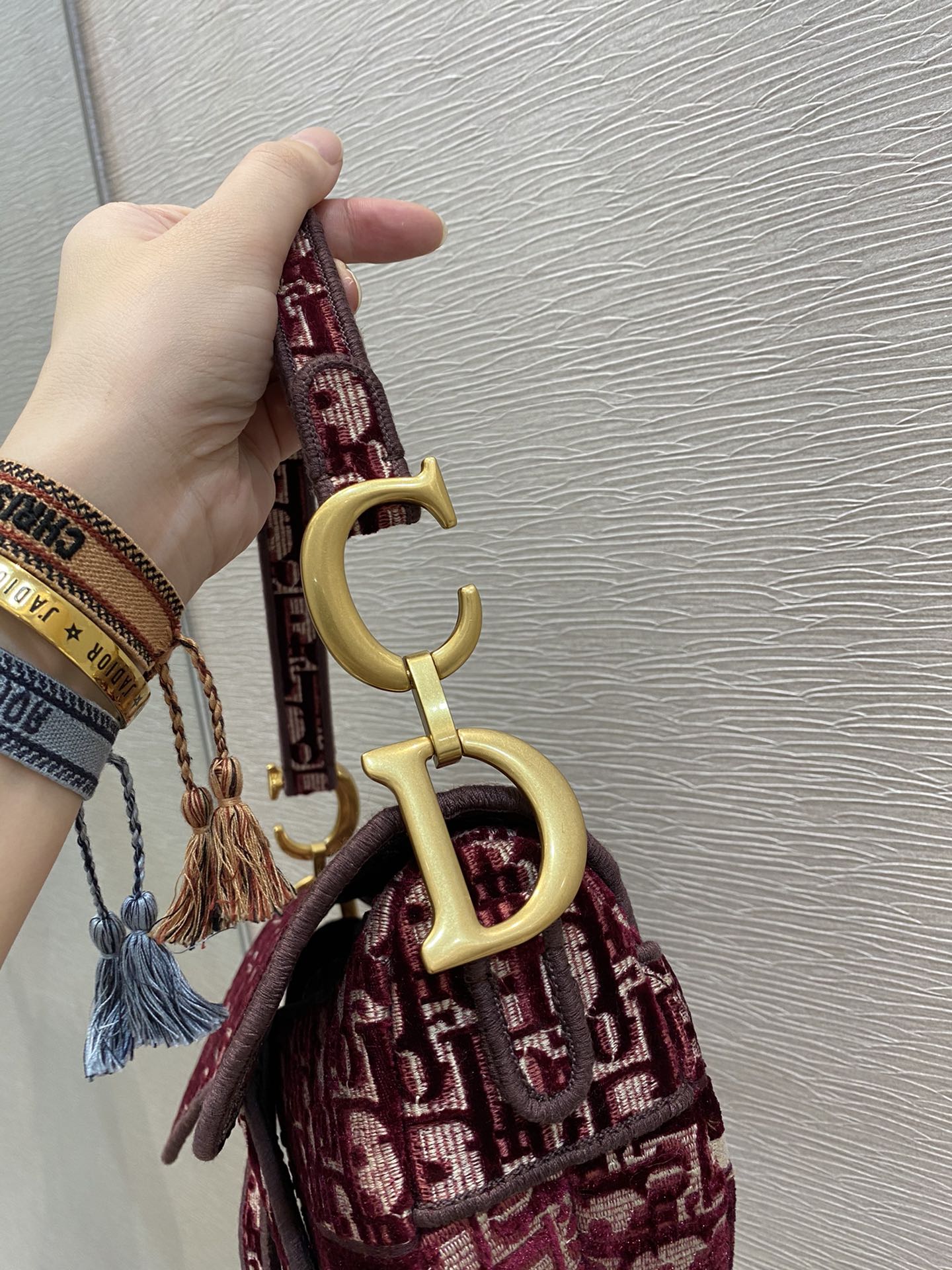 Christian Dior Red Saddle Bag 25cm