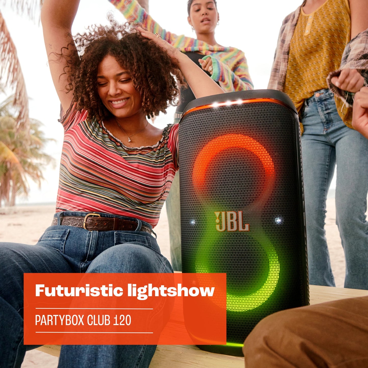 JBL PartyBox Club 120 - Portable party speaker - Featuring powerful JBL Pro Sound, the JBL PartyBox Club 120 delivers the best music experience - Black