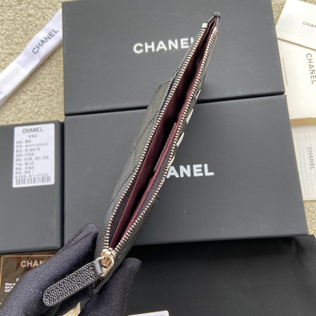 CO-CO Chanel Phone Wallet & Card Holder With Silver Hardware 20cm