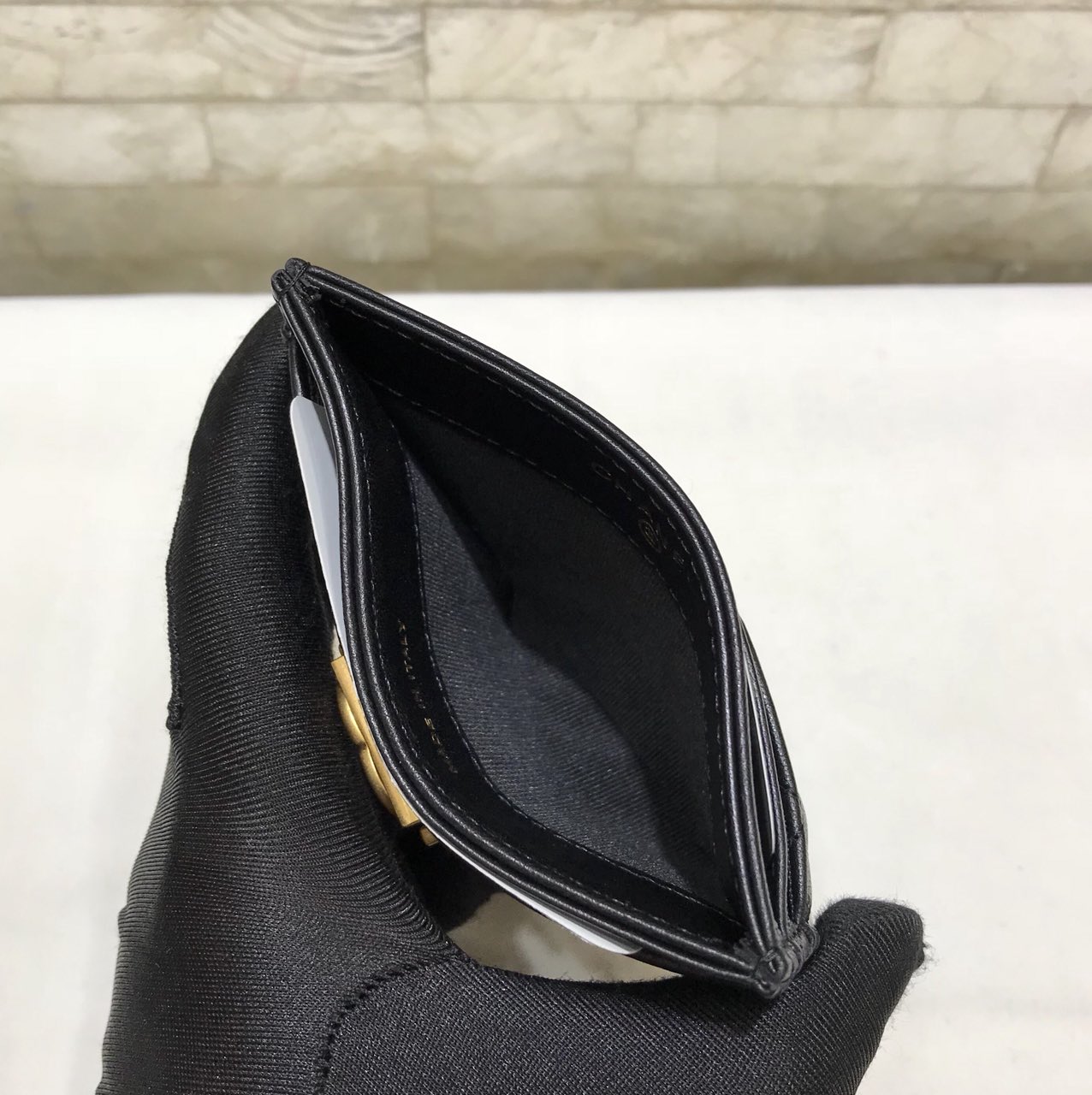 CO-CO Chanel Card Holder With Gold Hardware 11cm