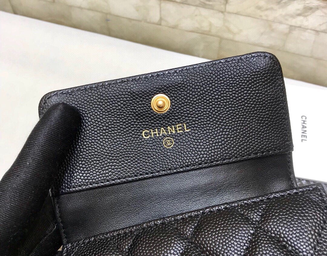 CO-CO Chanel Boy Wallet With Gold Hardware 11cm