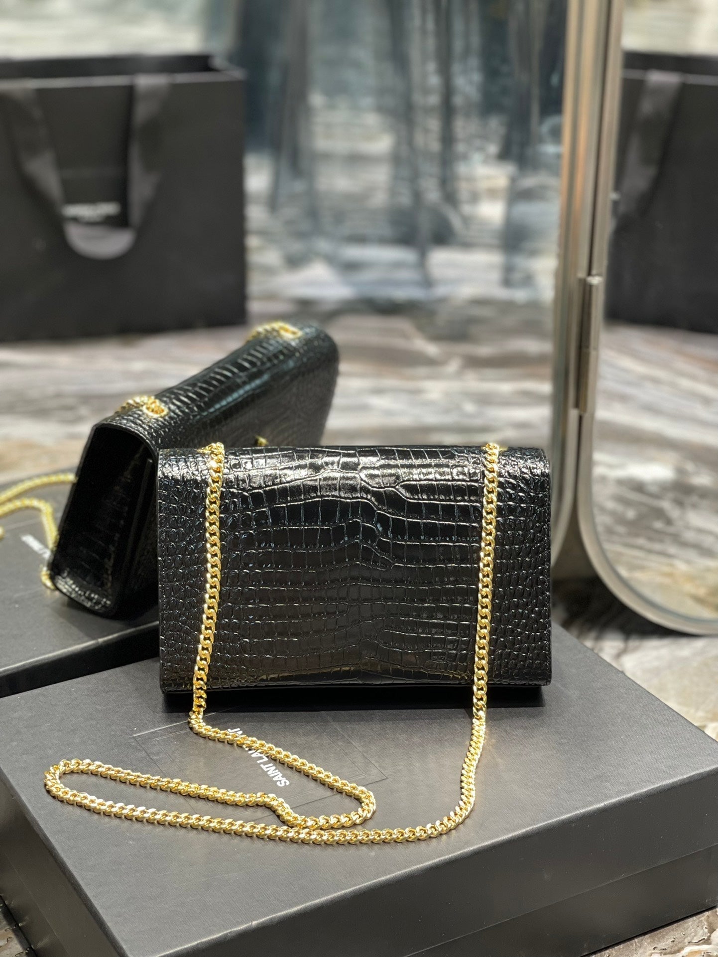 Saint Laurent Kata Medium Chain Bag With Tassel 24cm