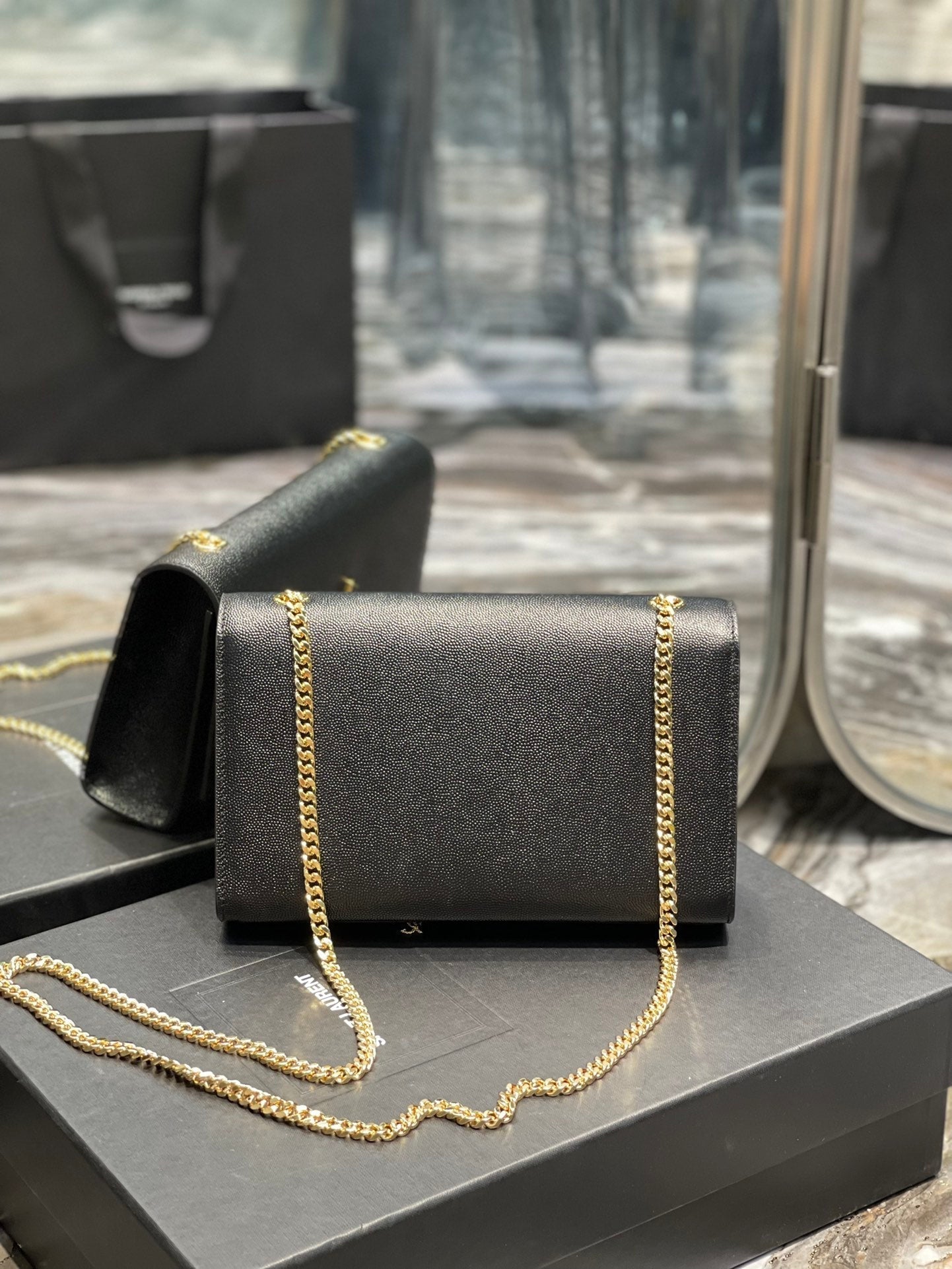 Saint Laurent Kata Medium Chain Bag With Tassel 24cm