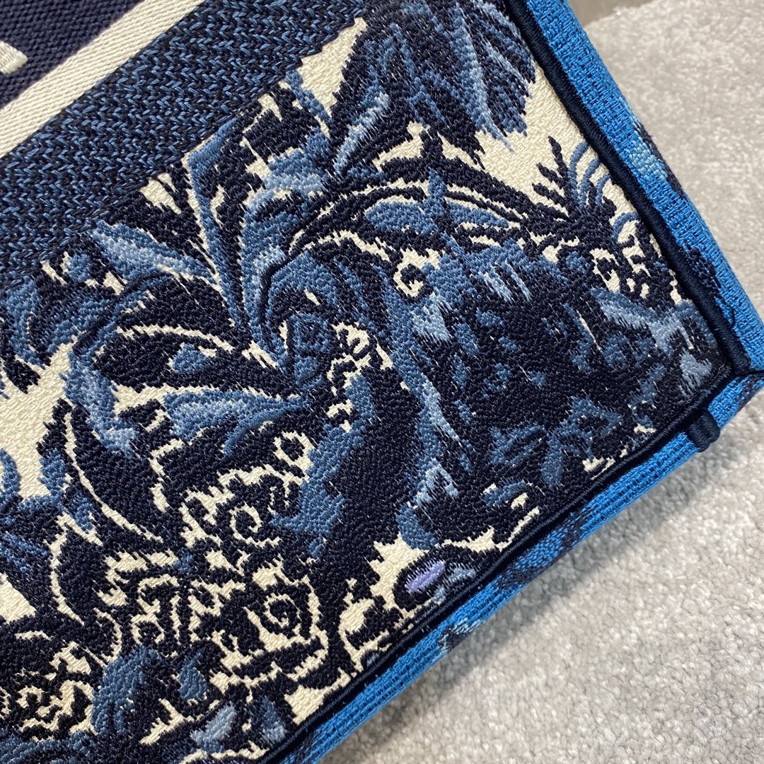 Christian Dior Book Tote Blue Bag 42cm