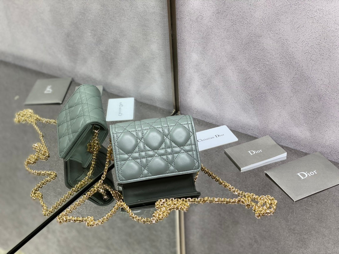 Christian Dior Grey Crossbody Bag 14cm