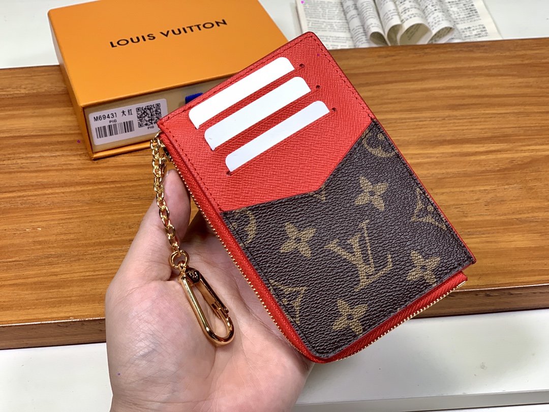 Louis Vuitton Recto Verso Monogram Wallet 13cm Red