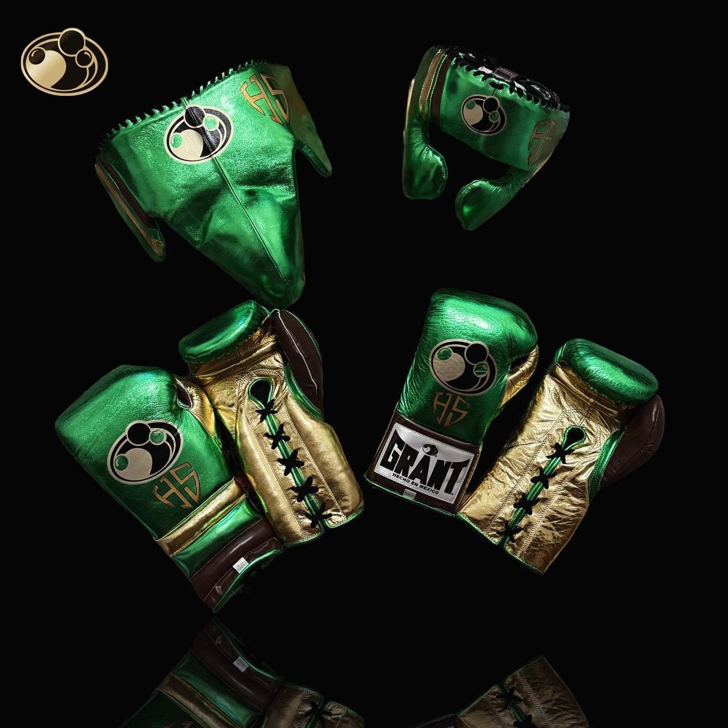 Glovesmateusa Boxing Set | Green/Gold/Brown