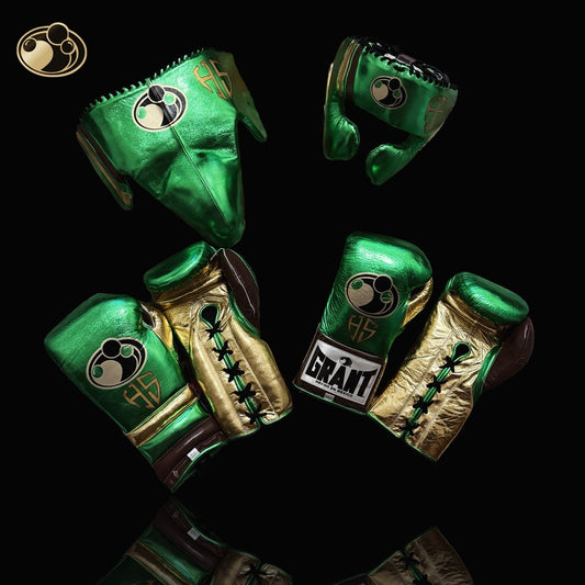 Glovesmateusa Boxing Set | Green/Gold/Brown