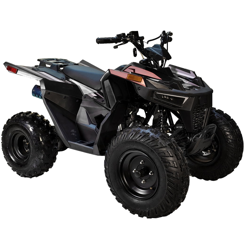 HHH 125cc ATV Quad 125cc ATV with Reverse, LED Lights, Big Wide Tires 4 Wheeler-Red