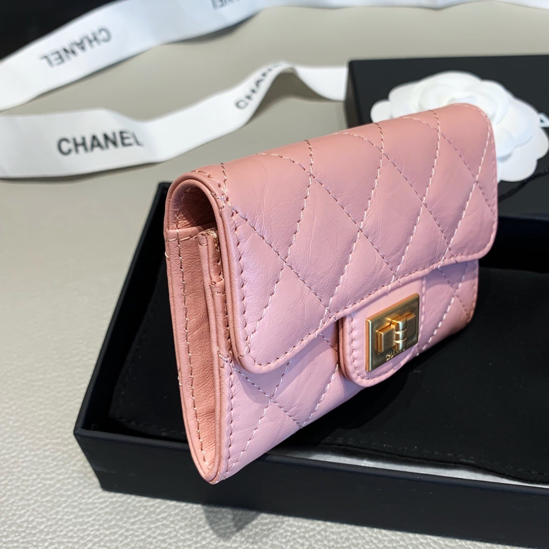 Chanel Diamond Wallet 11cm Pink
