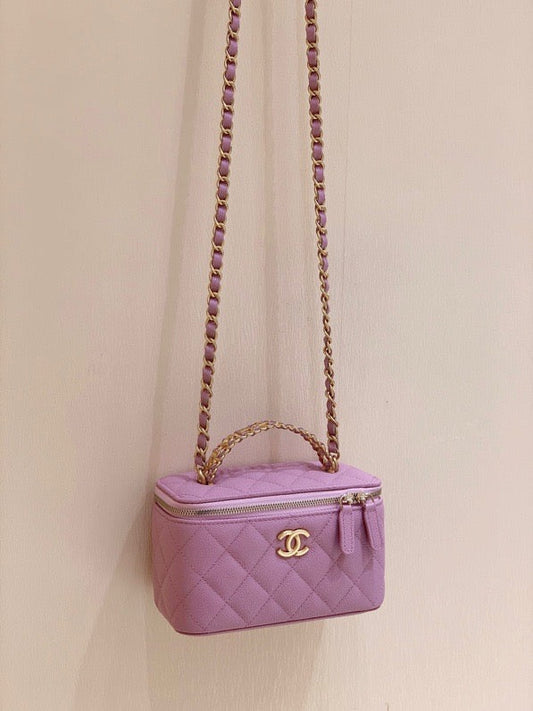 Chanel Small Vanity Bag 17cm Purple