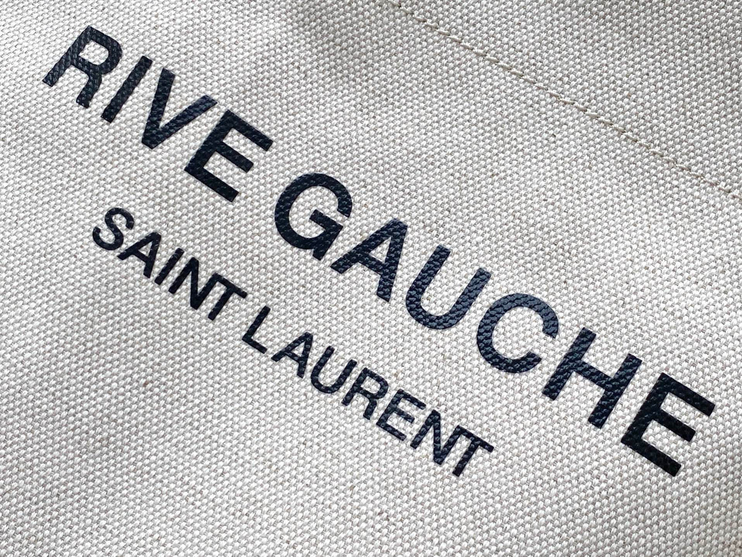 Saint Laurent Rive Gauche Bucket Bag With Brown Strap 20cm