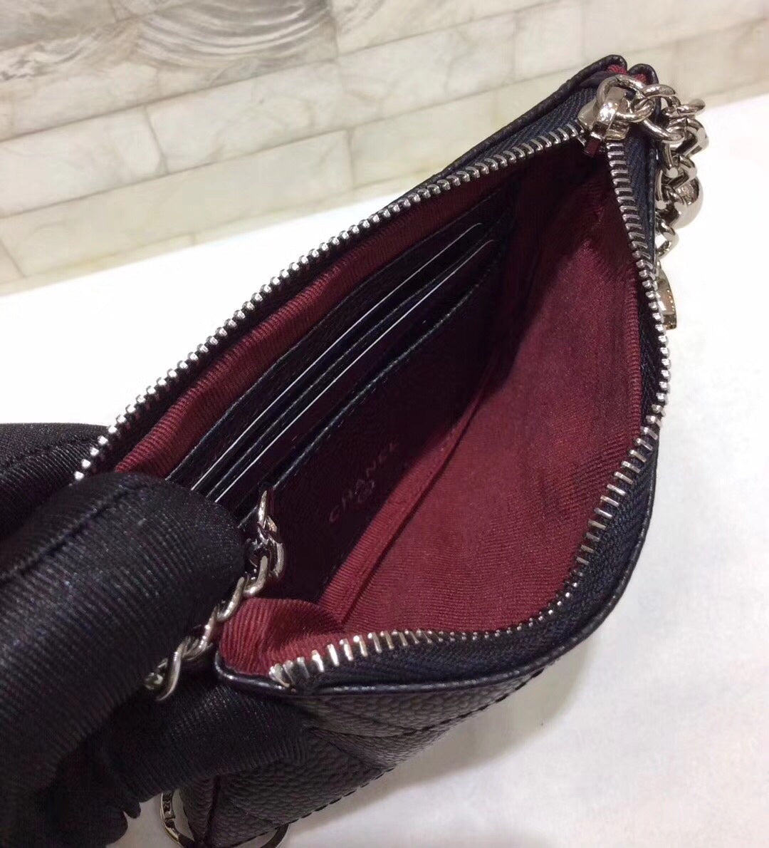 CO-CO Chanel Clutch With Silver Hardware 14cm
