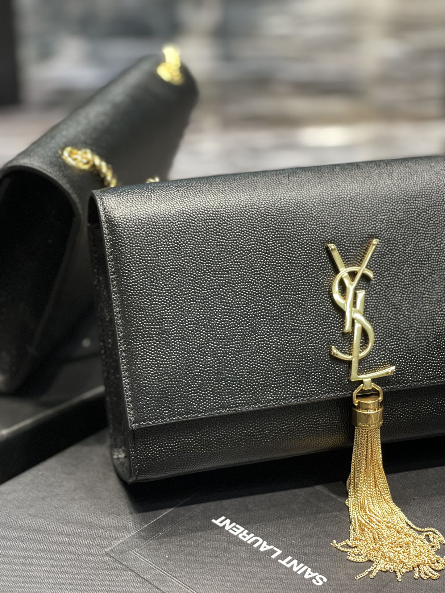 Saint Laurent Kata Medium Chain Bag With Tassel 24cm