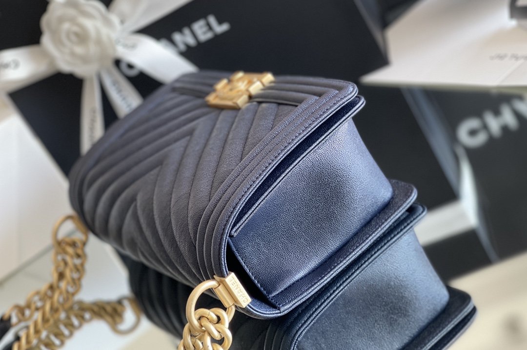 Chanel Medium Classic Flapbag 25cm Dark Blue