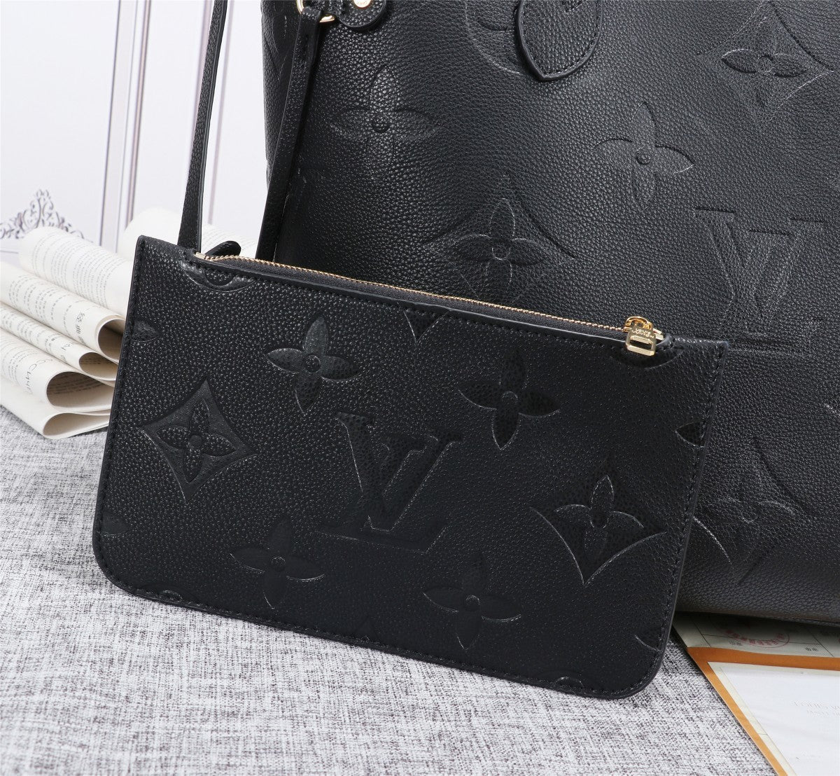 Louis vuitton Neverfull Monogram Empreinte 32cm/ Black