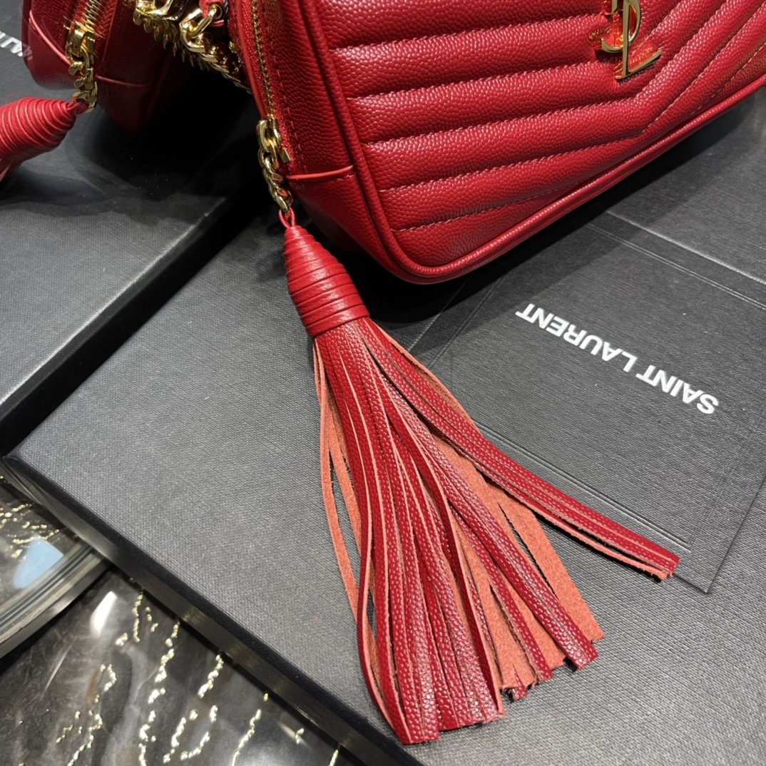 Saint Laurent Lou Mini Bag With Gold Hardware 18cm