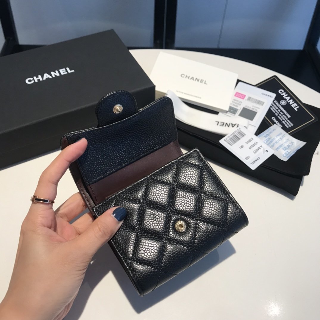 CO-CO Chanel Card Wallet With Gold Hardware 11cm